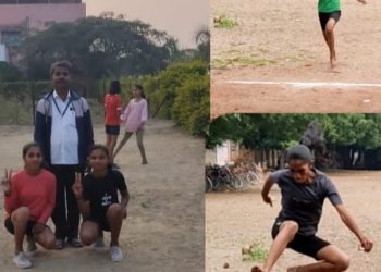 तालुकास्तरीय धावणे मैदानी स्पर्धेत अंजली गायकवाड प्रथम तर भक्ती भवर .द्वितीय,