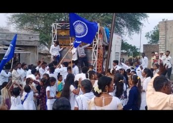 महाडुळा गावामध्ये महामानव परमपूज्य डॉक्टर बाबासाहेब आंबेडकर यांची १३२ वी जयंती साजरी .