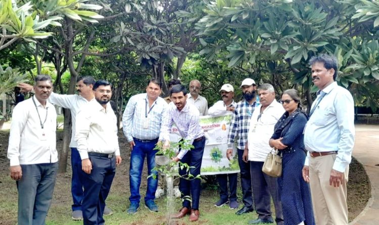 महानगरपालिकेच्या वतीने शहरात दोन ठिकाणी वृक्षारोपण मोहीम